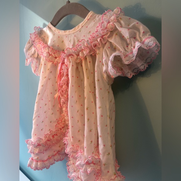 Vintage Cindy Sue Ruffle Dress with Matching Bloomers size 12mos - Picture 4 of 11
